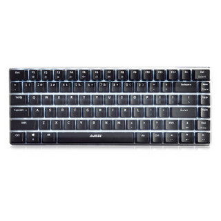 AJAZZ 黑爵 AK33 82键 有线机械键盘 黑色 Switch青轴 单光