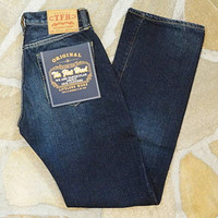 THE FLAT HEAD 3005C 14.5oz 男士直筒水洗牛仔裤 33