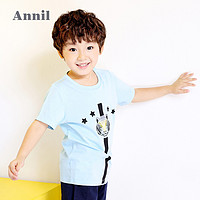 亲子节预售：安奈儿 童装 EB821217 男童短袖T恤