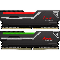 阿斯加特(Asgard)阿扎赛尔系列 DDR4 2400频率 16G(8Gx2)套装 台式机内存 RGB灯条 黑色散热片