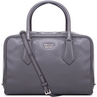 PRADA 普拉达 1BB010 女士牛皮手提单肩包 大理石色/灰绿色