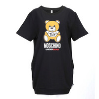 MOSCHINO 莫斯奇诺 ZA3902 9005 0489 女士小熊绣花T恤裙  M 黑色 