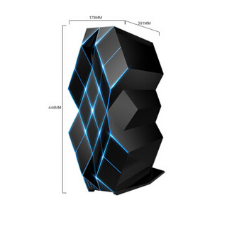 Taidu 钛度 黑晶 台式电脑主机  i5-7400 8G GTX1060 3G 128G SSD+1TB 