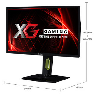 ViewSonic 优派 XG2560 24.5英寸 TN电竞显示器（240Hz、G-Sync、1ms） 