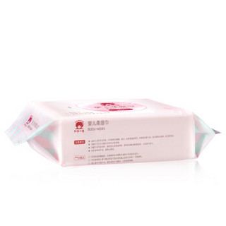 红色小象 婴儿柔湿巾（无盖）80片6连包 宝宝湿纸巾抽纸湿巾手口可用