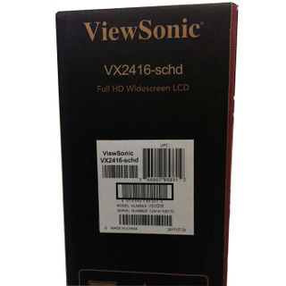 ViewSonic 优派 VX2416 23.6英寸 VA曲面电竞显示器（144Hz、1800R）
