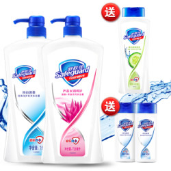 舒肤佳沐浴露套装 纯白720ml+芦荟720ml送青瓜400ml+纯白100ml*2 无皂基 男士女士通用 *4件