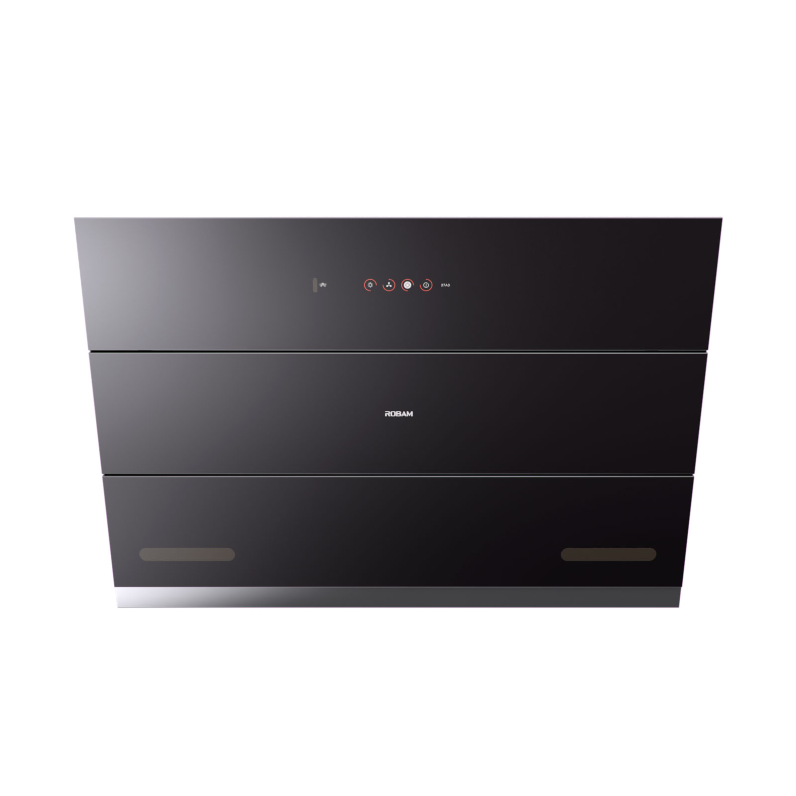 老板19立方侧吸式触控式大吸力挥手爆炒油烟机cxw20027a3钢化玻璃面板