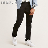 FOREVER 21 男士棉质斜纹修身长裤 葡萄酒红 30 