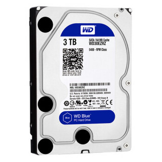 Western Digital 西部数据 蓝盘系列 3.5英寸台式机硬盘 3TB 64MB(5400rpm、PMR)WD30EZRZ