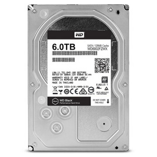 Western Digital 西部数据 黑盘系列 3.5英寸台式机硬盘 6TB 256MB(7200rpm、PMR)WD6003FZBX