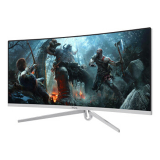 TCL T34M6CW 34英寸 VA曲面电竞显示器（3440x1440、1800R、100Hz、FreeSync）