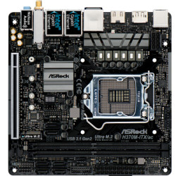 ASRock 华擎 H370M-ITX/ac主板( Intel H370/LGA 1151 )