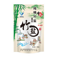 中盐 无碘纯精竹盐 未加碘 食用海盐 225g 中盐出品