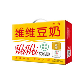 维维 经典系列 原味豆奶饮料 300ml*12罐 整箱