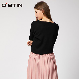 OSTIN LK6S13 女士针织衫 奶白 M 