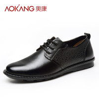AOKANG 奥康 155218229 男士休闲皮鞋 黑色 41 
