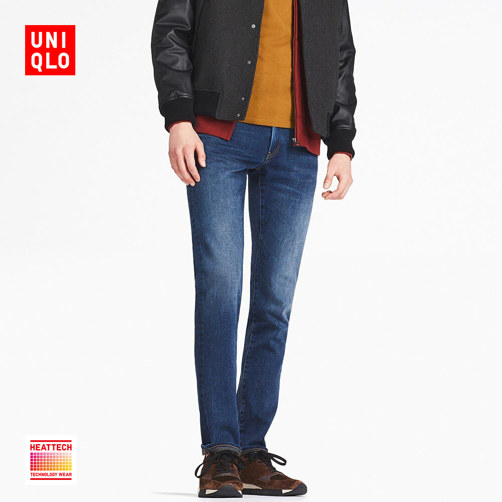 uniqlo优衣库男装heattech修身牛仔裤