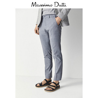 Massimo Dutti 00013015802 男士修身格纹休闲裤 
