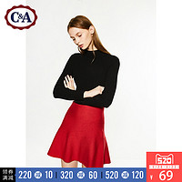 C&A CA200198602 女士半身裙 深红 S 