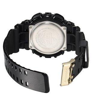 CASIO 卡西欧 G-SHOCK系列 GA-110GB 男士石英手表 51.2mm 黑金盘 黑色树脂带 圆形