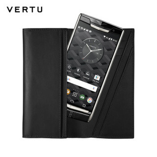 VERTU 纬图 NEW SIGNATURE TOUCH 保护套 黑色小牛皮卡包式