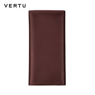 VERTU 纬图 NEW SIGNATURE TOUCH 保护套 石榴红小牛皮卡包式