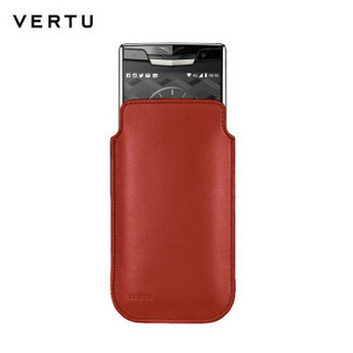 VERTU 纬图 NEW SIGNATURE TOUCH 保护套 绯红色小牛皮滑入式