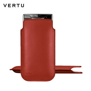 VERTU 纬图 NEW SIGNATURE TOUCH 保护套 绯红色小牛皮滑入式