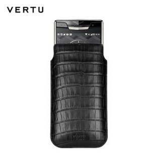 VERTU 纬图 NEW SIGNATURE TOUCH 手机套 黑色鳄鱼皮滑入式