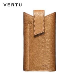 VERTU 纬图 ASTER系列 手机保护套 焦糖棕小牛皮滑入式