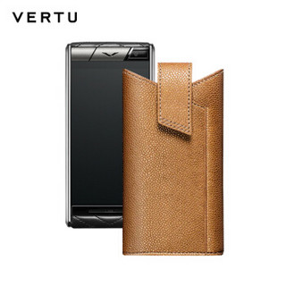 VERTU 纬图 ASTER系列 手机保护套 焦糖棕小牛皮滑入式