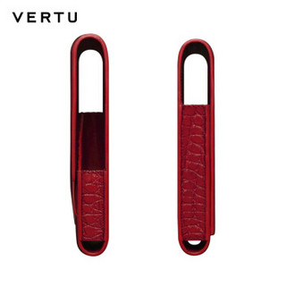 VERTU 纬图 ASTER系列 手机保护套 红色小牛皮配鳄鱼皮