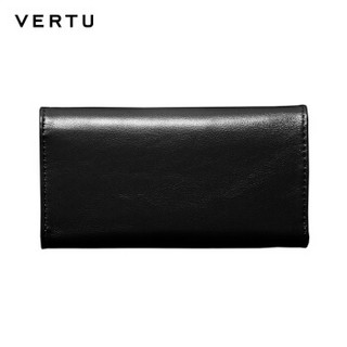 VERTU 纬图 ASTER系列 手机保护套 黑色绗缝小牛皮钱包式