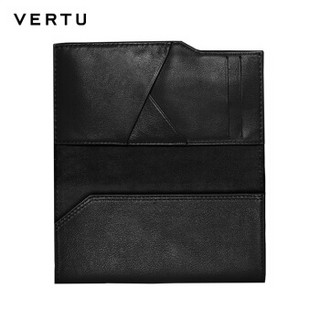 VERTU 纬图 ASTER系列 手机保护套 黑色绗缝小牛皮钱包式