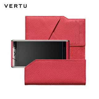 VERTU 纬图 ASTER系列 手机保护套 红色小牛皮钱包式