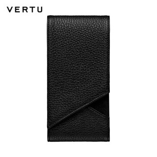 VERTU 纬图 ASTER系列 手机保护套 黑色小牛皮翻盖式