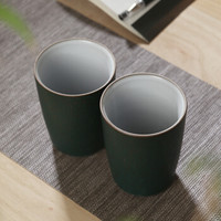 SUSHI CERAMICS 苏氏陶瓷 陶瓷马克对杯 2个装 古铜绿