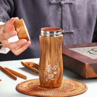 baihong 百鸿 宜兴紫砂内胆不锈钢水杯 奋进葫芦杯