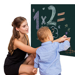 米宝儿童涂鸦墙膜纸环保贴纸黑板纸餐厅卧室可擦写长100厘米宽120厘米+凑单品