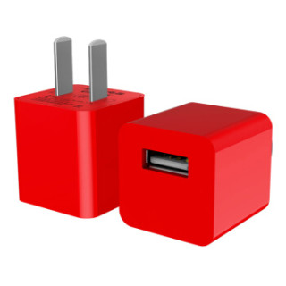 capshi凯普仕苹果充电器5v1a中国红