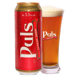 限plus  宝乐氏（Puls）经典黑啤酒 500ml*24听整箱装 德国原装进口
