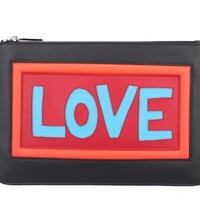 FENDI 芬迪 7N0078 A0FV F09CX LOVE字母 中性手拿包