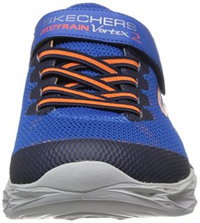 Skechers 斯凯奇 SKECHERS BOYS系列 男童 魔术贴运动鞋 95741 宝蓝色/橘色 35 