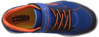 Skechers 斯凯奇 SKECHERS BOYS系列 男童 魔术贴运动鞋 95741 宝蓝色/橘色 35 