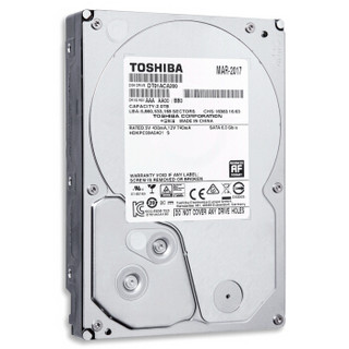 TOSHIBA 东芝 DT01ACA系列 3.5英寸台式机硬盘 2TB DT01ACA200 (7200rpm、PMR)DT01ACA200