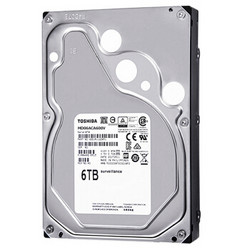 东芝(TOSHIBA) 6TB 256MB 7200RPM 监控硬盘 SATA接口 监控系列 (MD06ACA600V) 监视应用优化