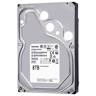 TOSHIBA 东芝 Surveillance系列 3.5英寸监控级硬盘 8TB 256MB(7200rpm、PMR)MD06ACA800V