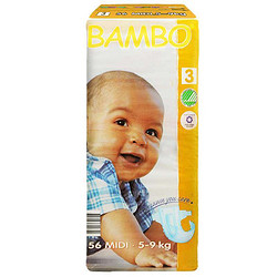 BAMBO 班博 绿色生态 婴儿纸尿裤 M56片
