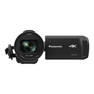 Panasonic 松下 VX1家用/直播4K高清数码摄像机 /DV/摄影机/录像机 五轴防抖、光学24倍变焦、无线多摄像头